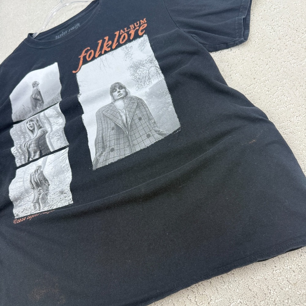 Taylor Swift Folklore Album T-Shirt Black "In The Trees" Official Size L - Picture 5 of 10